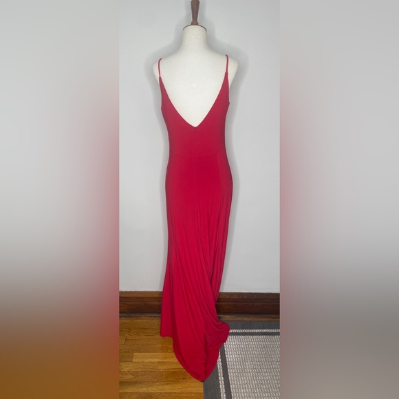 NWT Jump Apparel Red Low Back Evening Gown - Picture 3 of 6